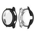 thumbnail image 1 of Hard PC Plating Case with HD Tempered Glass Screen Protector Full Coverage Protective Cover Thin Clear Bumper Shell Replacement for Samsung Galaxy Watch Active 2 40mm Black, 1 of 9