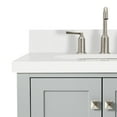thumbnail image 6 of Ariel Cambridge 37 In. Left Offset Oval Sink Vanity With White Quartz Countertop In Grey, 6 of 10