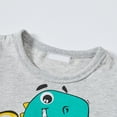 thumbnail image 3 of Generic 2t boys clothes Summer Toddler Boys Short Sleeve Dinosaur Letter Prints T Shirt Tops, 3 of 4