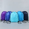 thumbnail image 4 of TELOLY 2Pcs Drawstring Backpack Minimal Weight Drawstring Bags Maximum Storage Elastic Adjustable Straps Draw String Back Bag Style10 White, 4 of 5