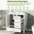 thumbnail image 6 of 30-inch Modern Bathroom Vanity with Sink, Soft Closing Door and 3 Drawers Storage Cabinet, Solid Wood Frame for Small Space Bathroom Remodel, White, 6 of 16