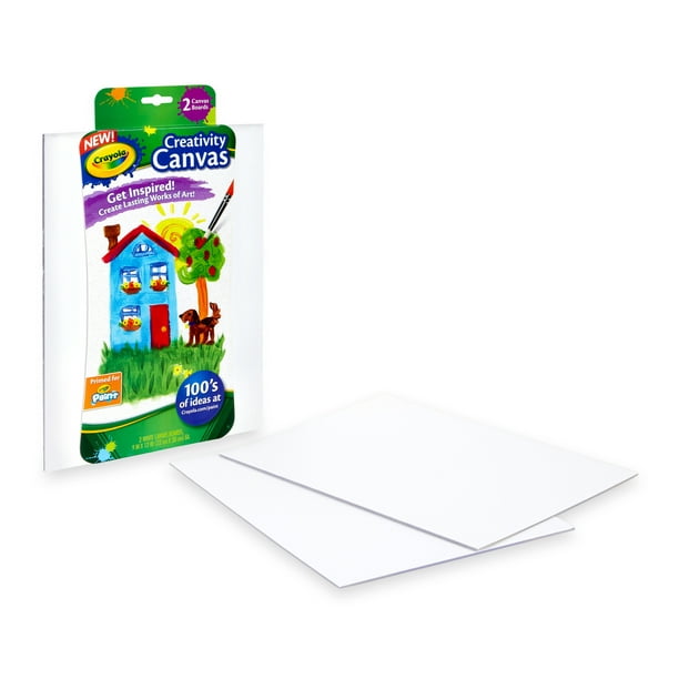 Crayola Paint Canvases, White, 2 Pack