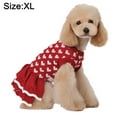 thumbnail image 2 of Suéteres largos para perros y mascotas, vestido de punto, jersey de cuello alto, suéter cálido para cachorros de invierno, vestidos largos (corazón rojo),, 2 of 5