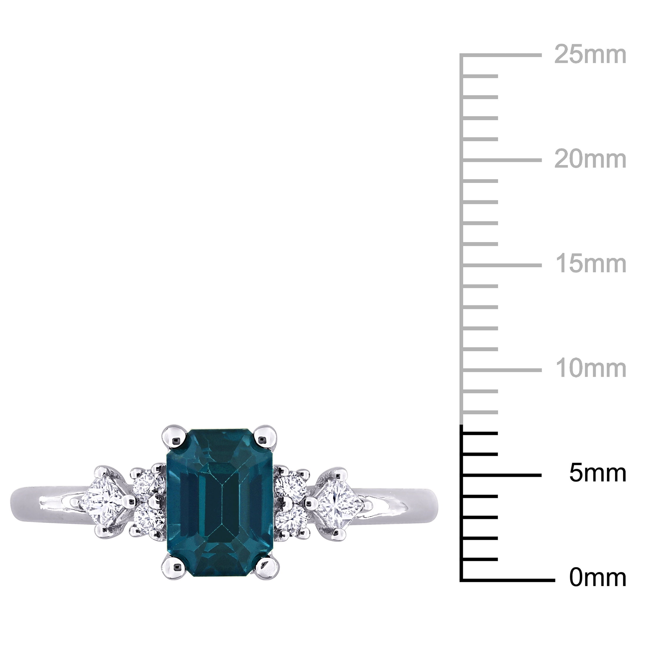 Everly Women's Diamond and Spinel 14k White Gold Ring