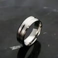 thumbnail image 2 of 8mm Men's Stainless Steel Geometric Ring 3 Colors (Silver/Black/Gold) Size 7-13, 2 of 6