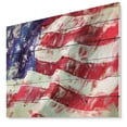 DESIGN ART Designart 'USA Flag Abstract Art' Map & Flag Print on