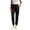 Black, variant on Miluxas Women's Solid High Waisted Cargo Jogger Pants Lightweight Quick Dry Stretch Ankle Length Trousers with Pockets for Hiking Travel Black