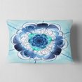 thumbnail image 2 of Designart Blue and Purple Rounded Flower - Floral Throw Pillow - 12x20, 2 of 5