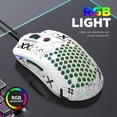thumbnail image 4 of ZIYOU LANG M5 Honeycomb Ergonomic Design Optical Wired Gaming Mouse, White, 4 of 9