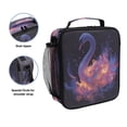 thumbnail image 2 of Insulated Square Lunch Bag with Side Mesh Pocket Fashion Lunch Box Reusable Lunch Tote 10.5" x9.5" x3.5" Elegant Swan, 2 of 6