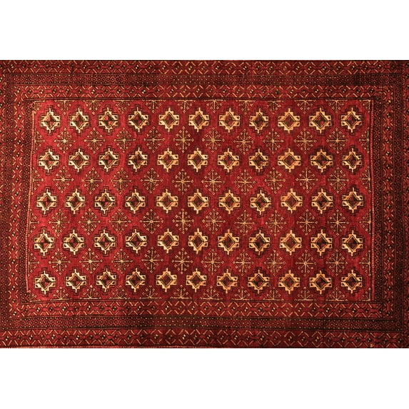 Ahgly Company Indoor Rectangle Persian Orange Traditional Area Rugs, 4' x 6'