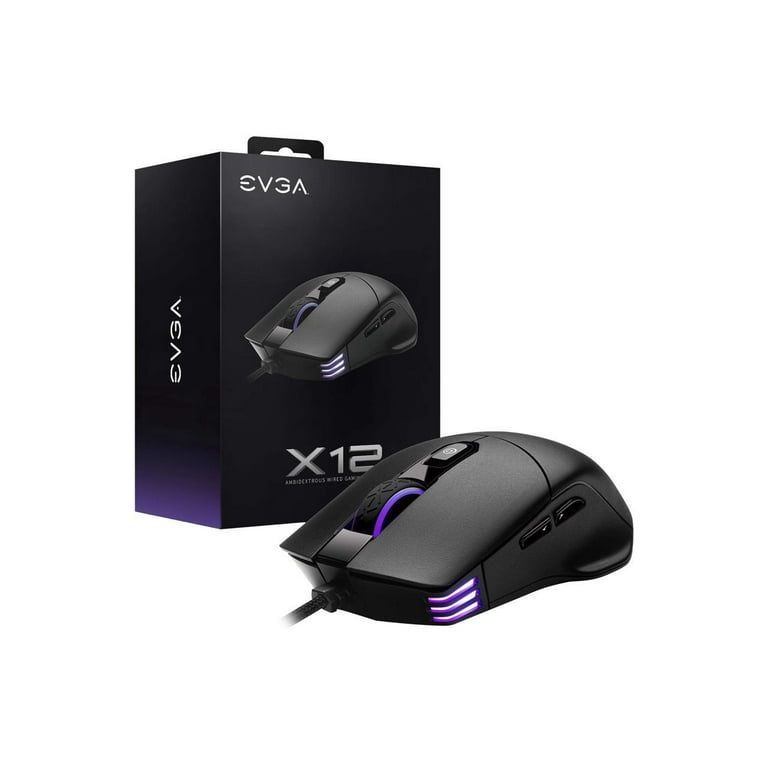 EVGA X12 Wired Gaming Mouse 8k 8-Btn Ambidex w/ RGB 905-W1