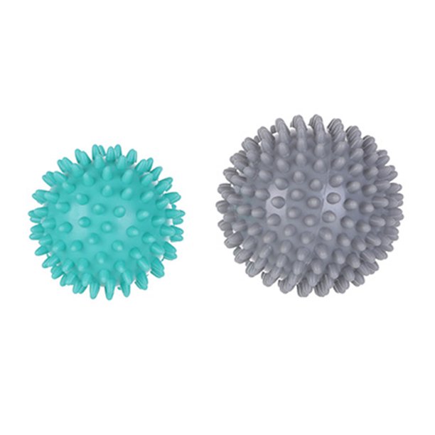 MINISO Spiky Massage Balls 2 PACS, Hard & Soft Combo, Stress Reflexology, Porcupine Sensory Ball
