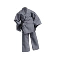 thumbnail image 2 of 2x Ropa de figura masculina 1/12 Moda Kung Fu Traje de entrenamiento Pantalones y chaqueta casual para 6 '' Figuras de acción Vestido de muñecas BJD gris, 2 of 10