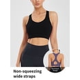 thumbnail image 5 of Mastectomy Sports Bra for Women,Wirefree Pocket Bra for Prosthesis, High Support, Breathable Activewear,Black,XL, 5 of 6