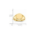 thumbnail image 5 of 14K Yellow Gold Ring Band Signet 8.5x9.5mm Closed Back, Size 8, 5 of 5