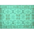 thumbnail image 1 of Ahgly Company Indoor Rectangle Persian Turquoise Blue Traditional Area Rugs, 5' x 8', 1 of 4