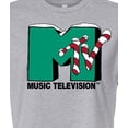 thumbnail image 3 of MTV - Christmas Candy Cane Logo - Juniors Cropped Tee, 3 of 5