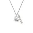 thumbnail image 2 of Delight Jewelry Silvertone Large Bride Heart Silvertone Hope Anchors the Soul Bar Charm Necklace, 23", 2 of 4