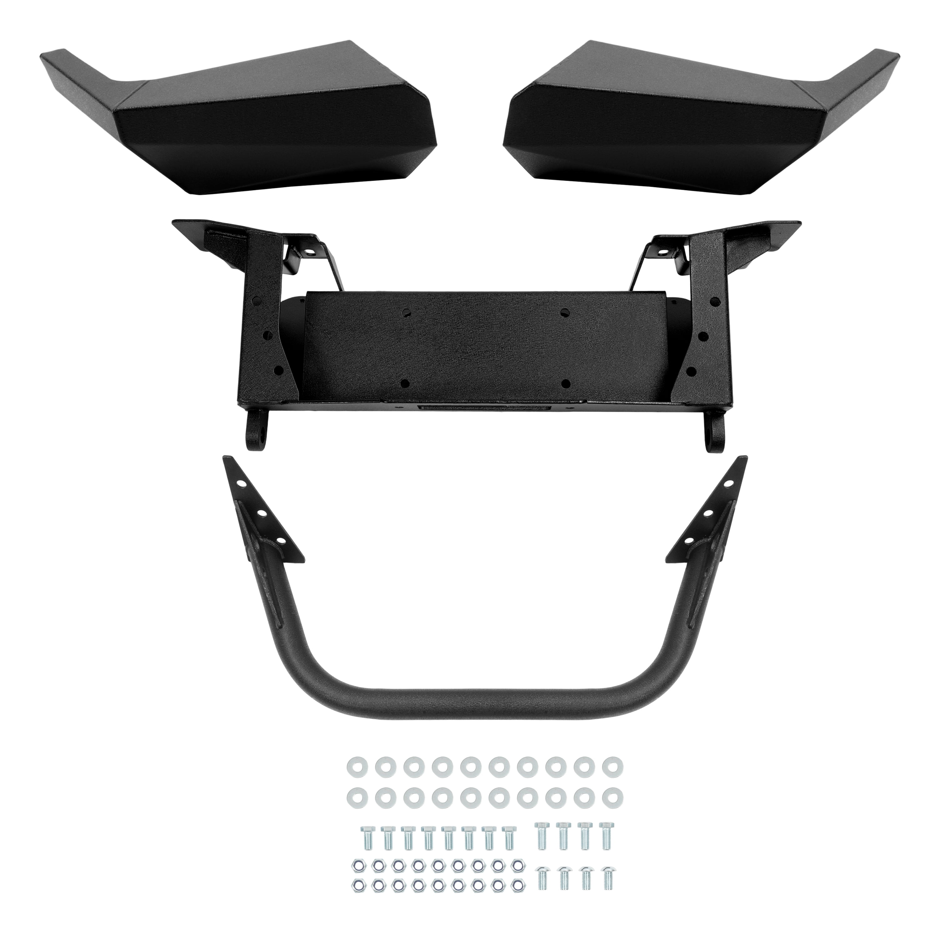 Kojem Front Bumper Assembly Compatible with 1995-2003 Ford Explorer Front Bumper Powder Coated Black Steel