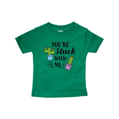 

Inktastic You re Stuck with Me with Cacti Gift Baby Boy or Baby Girl T-Shirt