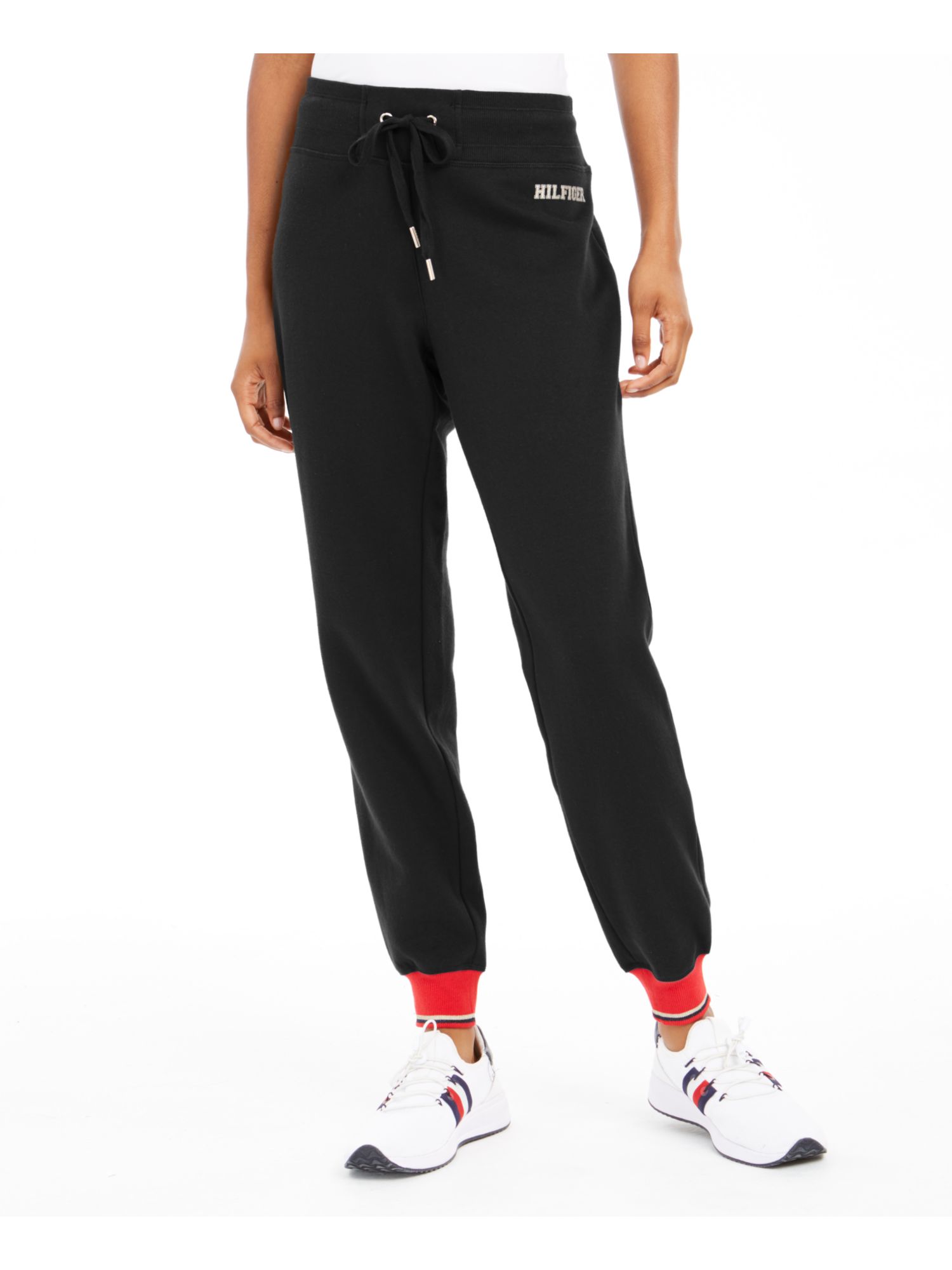 TOMMY HILFIGER Womens Black Color Block 