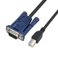 thumbnail image 2 of Cable VGA para conmutador KVM, Cable de conmutador KVM USB 2.0 de 1,5 M Cable de conmutador KVM USB diseñado para precisión, 2 of 7
