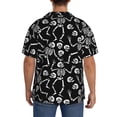 thumbnail image 3 of Fotbe Skeletons Dancing Camisa Estampada de Manga Corta para Hombre, Casual de Verano, Estilo Playero, Sin Arrugas-X-Large, 3 of 5