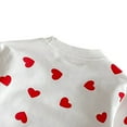 thumbnail image 4 of ATOGUTA Set Girls Valentine's Day Tops Flare Pants Sweatshirts and Sweatpants Kids Tracksuits Size 6M-8, White, 4 of 5