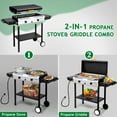 thumbnail image 5 of Zintown 2 Burner 150000-BTU Outdoor Stove Propane Gas Griddle with Portable Pan,Lid, 5 of 6