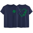 thumbnail image 1 of AherBiu Hauts de la Saint-Patrick pour Femmes Manches Courtes Imprimés Décontractés Basiques, 1 of 7