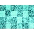 thumbnail image 1 of Ahgly Company Machine Washable Indoor Rectangle Abstract Turquoise Blue Contemporary Area Rugs, 3' x 5', 1 of 4