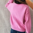 thumbnail image 4 of Generic Womens Knitted Pullover Bow Sweater Long Sleeve Crewneck Y2k Casual Bow Top, 4 of 4