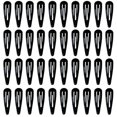 thumbnail image 1 of BeeSpring 40 Piezas Pasadores Negros Clip Pequeño a Presión Tamaño 30 mm (Pequeño) Clips de Metal para el Cabello para Mujer Accesorios Gota de Agua Pinzas para el Cabello Femeninas, 1 of 5