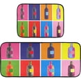 thumbnail image 7 of Colorful Wine Bottle Kitchen Rugs 2 Pieces, Artistic Floor Mat Room Area Rug Washable Carpet Perfect for Living Room Bedroom Entryway, 7 of 7