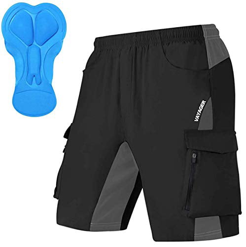 Ynport Mens Fast Dry Loose Fit MTB Shorts Mountain Bike Cycling Pants with Belt No Padding 