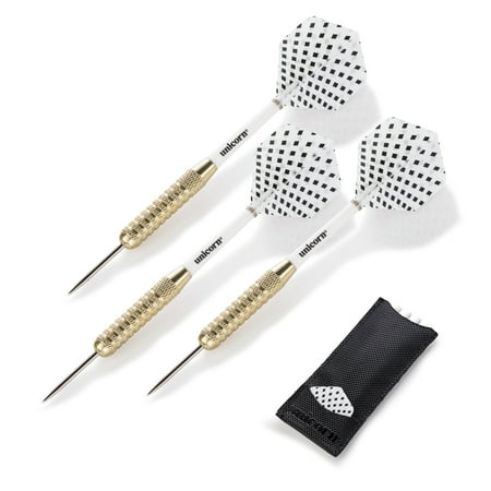 UPC: 0054722718101 | Unicorn High-Quality Entry-Level Steel 200 Dart Set Includes Steel Tips Barrels Flights Shafts and Dart Wallet