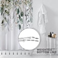 thumbnail image 2 of Green Gold Leaves and Branches Shower Curtain Sets,Simple White Bathroom Curtains,Modern Minimalist Bath Curtain, Waterproof Fabric with 12 Hooks 72x72 Inches, 2 of 6