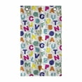 thumbnail image 1 of Alphabet Hanging Pocket Organizer, Asymmetric Repetition of Simple Colorful Letters with Flowers and Leafy Branches, Printed Polyester Storage Bag with Pockets, 21" x 31", Multicolor, 1 of 2