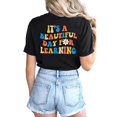 thumbnail image 3 of Summer Cotton Crew Neck Women Teacher Life Shirt Teacher Gift Short Sleeve Shirts It s a Beautiful Day for Learning T-Shirt Teacher T shirt, 3 of 9