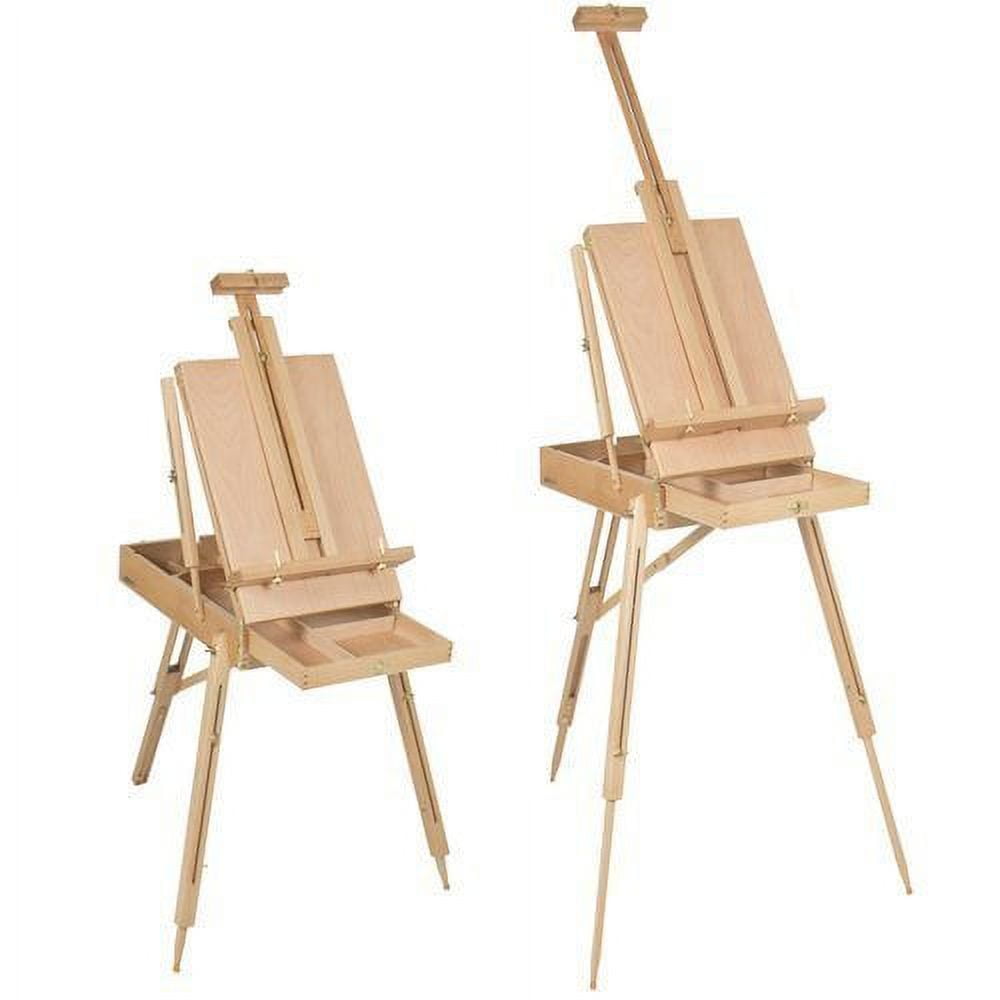 French Style Portable Tripod/Desktop Wooden Artist Easel w/ Carry Strap