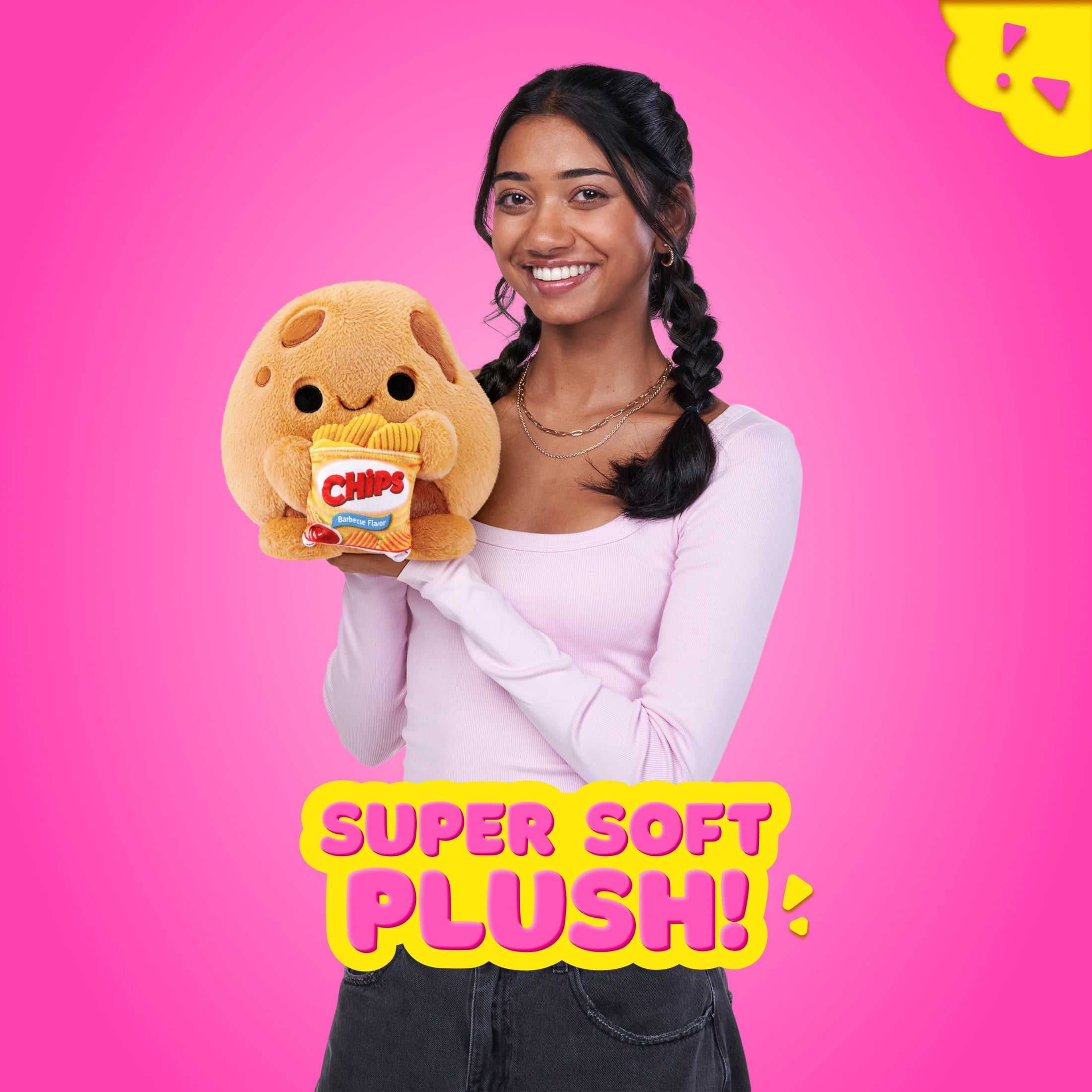 Snackles Core Series 2 Potato with Chips by ZURU - Ultra-Soft 8-inch Plush Toy for All Ages