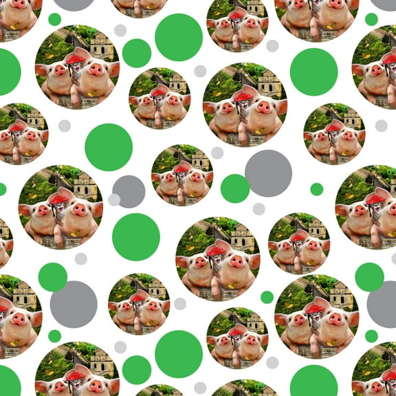 Great Wall of China Selfie Pigs Kitten Premium Gift Wrap Wrapping Paper Roll