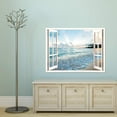 thumbnail image 3 of IDEA4WALL Wall Murals Fake White Window with Vast Sea Removable Wallpaper Peel and Stick Wall Stickers - 24x32 inches, 3 of 4