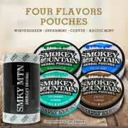 Smokey Mountain Original Pouches - Arctic Mint - Tobacco Free and Nicotine Free - 5 Can Box - 20 Per Can