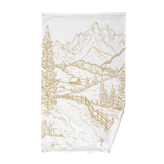 Pure Cotton Face Towel 16x28 Inches Hand Towel Bath Towel Hand Bath Towels Soft Good Water Absorption for Washing Face Wiping Face Beautiful Scenery