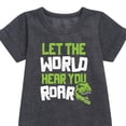 thumbnail image 2 of Instant Message - Dinosaur - Let the World Hear You Roar - Toddler & Youth Girls Fleece Dress, 2 of 5