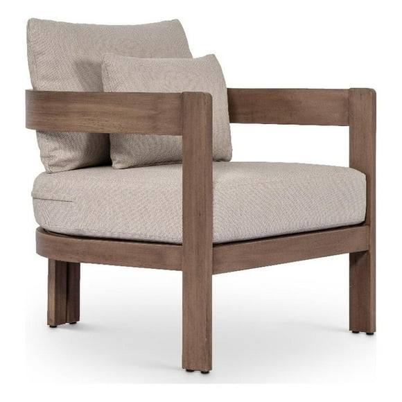 Meridian Furniture Newport Beige Tissu Résistant à l'Eau Chaise de Patio avec Housse