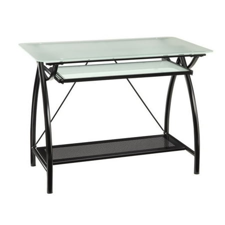 OSP Home Furnishings - Newport Computer Desk - Black/Transparent