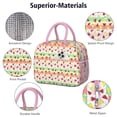 thumbnail image 4 of Lunch Bag Lunch Box for Women Reusable Insulated Lunch Bags,Water-Resistant Summer Time Watermelon Print Colorful Stripe Cooler Lunch Tote Bag, Large Capacity for Work Travel Picnic, 4 of 6